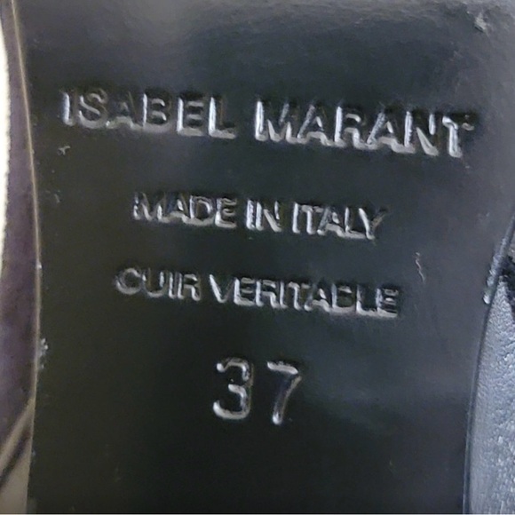 Isabel Marant Combat Boots Black Leather Ankle 7 37 Arnie Brandenburg Winter - Picture 9 of 10